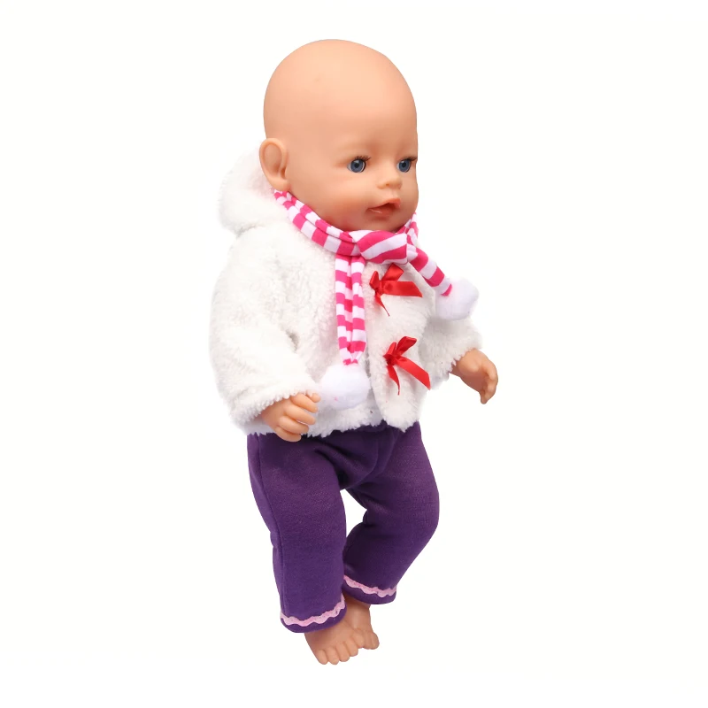 Winter American 18 Inch Girl Doll Clothes Jacket + Leggings Doll Clothes For 43cm Baby New Born Doll Clothes Suit Reborn Doll