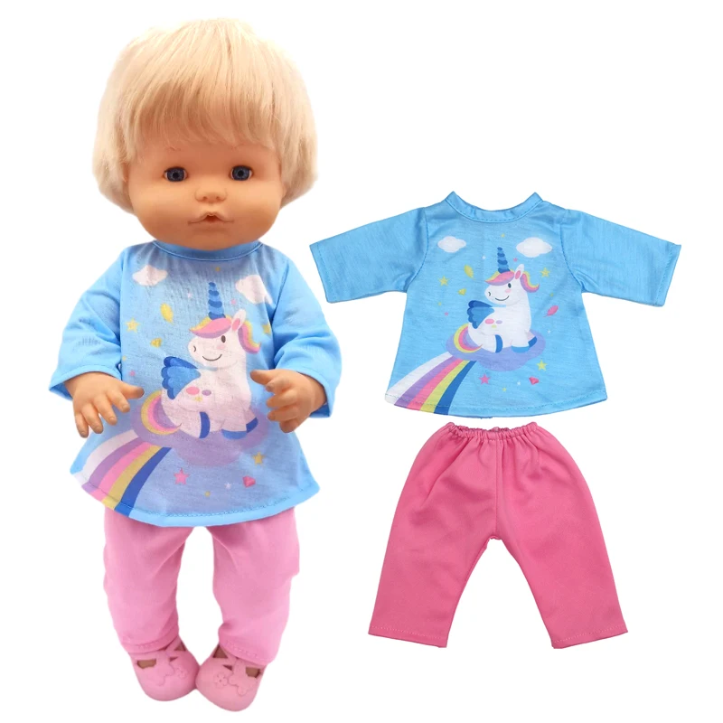 Fit 40cm baby doll clothes red santa claus pajama for 38cm Ropa y su Hermanita baby toys clothes