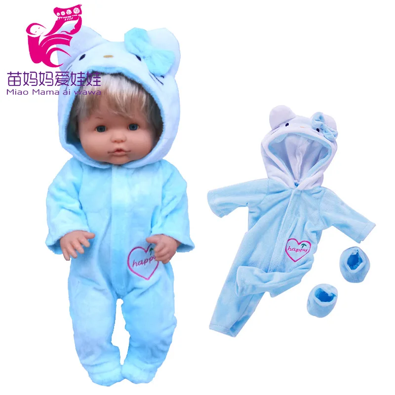 Fit 40cm baby doll clothes red santa claus pajama for 38cm Ropa y su Hermanita baby toys clothes