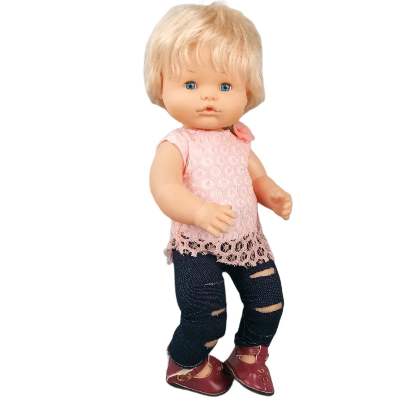 Fit 40cm baby doll clothes red santa claus pajama for 38cm Ropa y su Hermanita baby toys clothes
