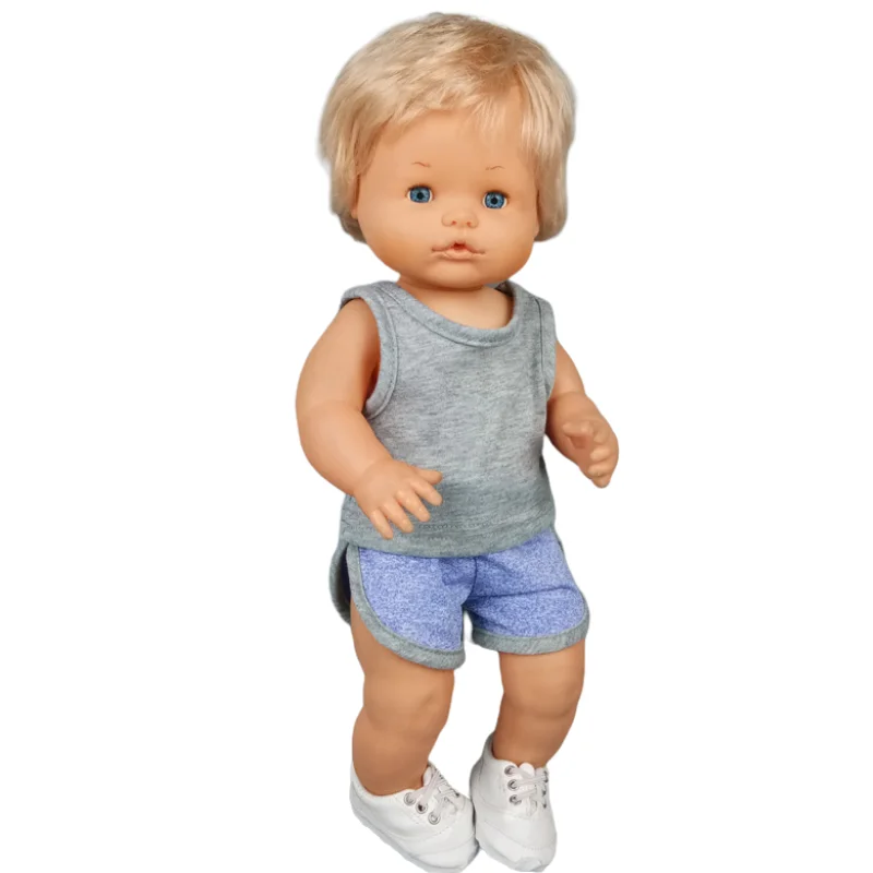 Fit 40cm baby doll clothes red santa claus pajama for 38cm Ropa y su Hermanita baby toys clothes