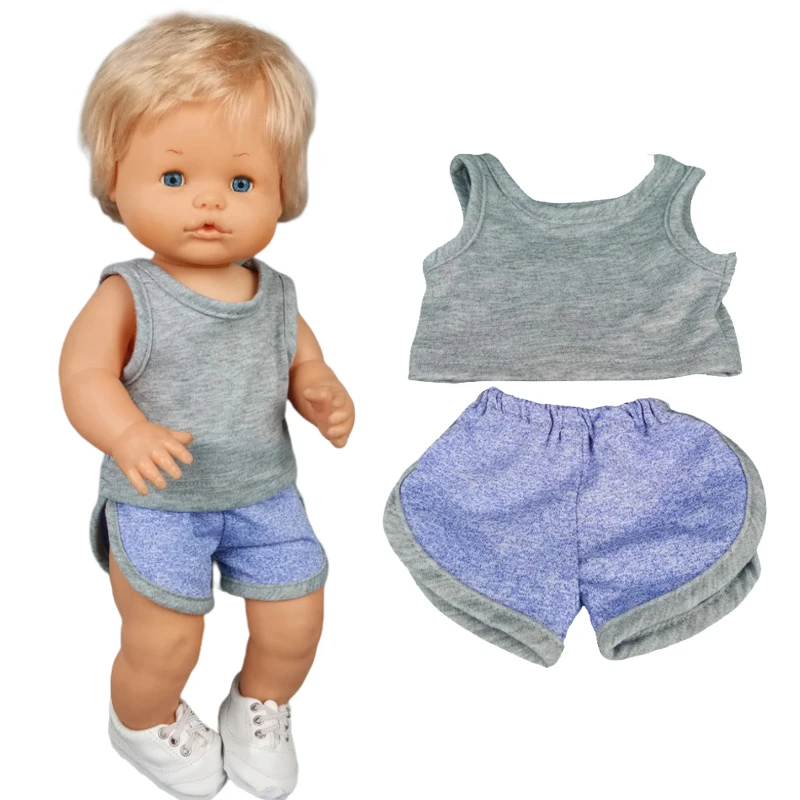 Fit 40cm baby doll clothes red santa claus pajama for 38cm Ropa y su Hermanita baby toys clothes