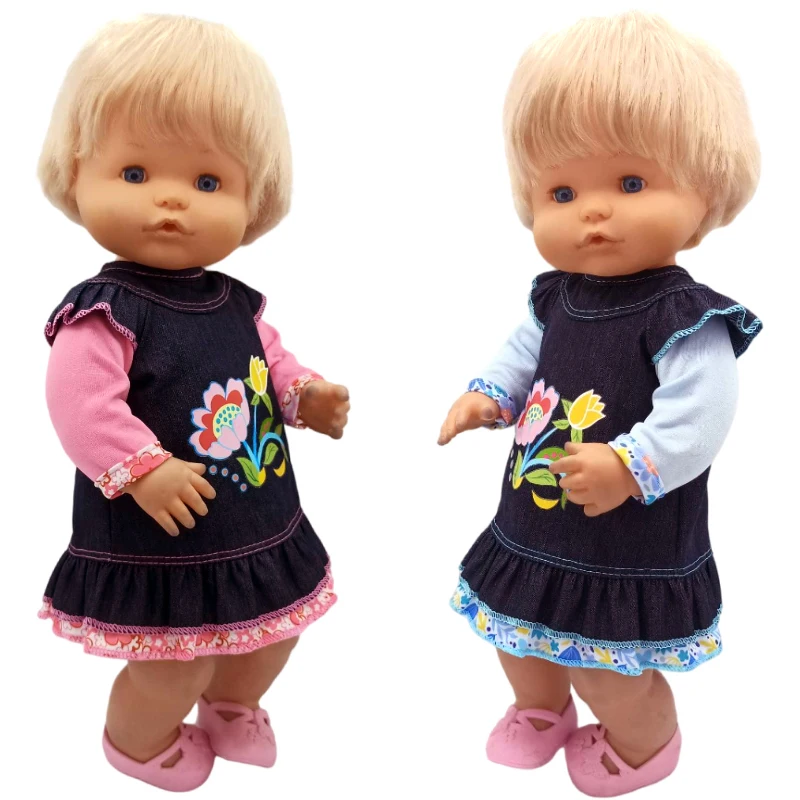Fit 40cm baby doll clothes red santa claus pajama for 38cm Ropa y su Hermanita baby toys clothes