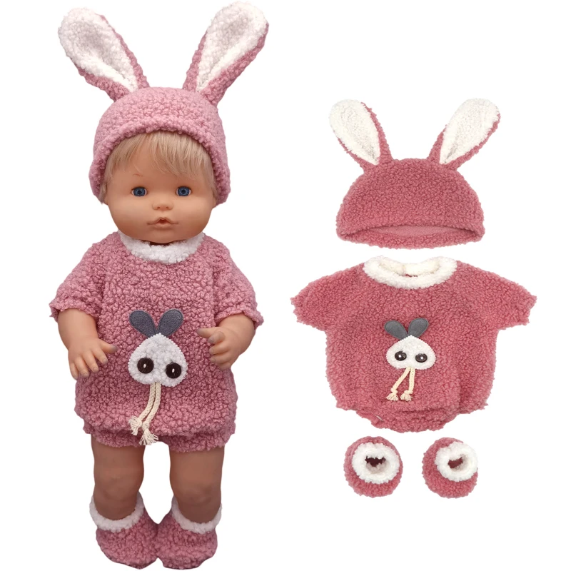 Fit 40cm baby doll clothes red santa claus pajama for 38cm Ropa y su Hermanita baby toys clothes