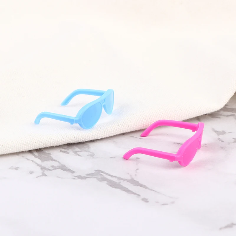 10pcs/pack Dollhouse Accessories Fashion Black Fashionable Doll Glasses For Doll Girls 3.2*3*1.1cm
