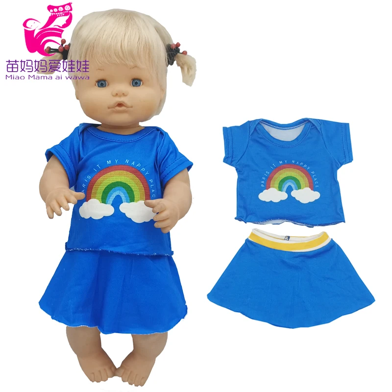 Baby Doll Dress 38 Cm Pink Unicorn Dress Fit for 38cm Doll Nenuco Ropa Y Su Hermanita Dress Wear