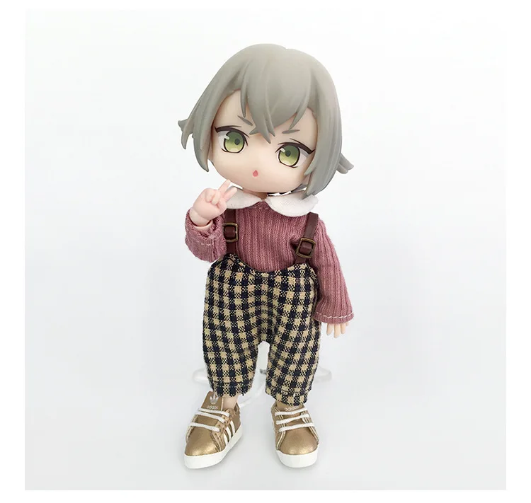 New Pure Cotton Ob11 Doll Suki Long Sleeved Shirt With Collar For Ymy, Penny, Obitsu11, Molly, Nendoroids 1/12 Bjd Doll