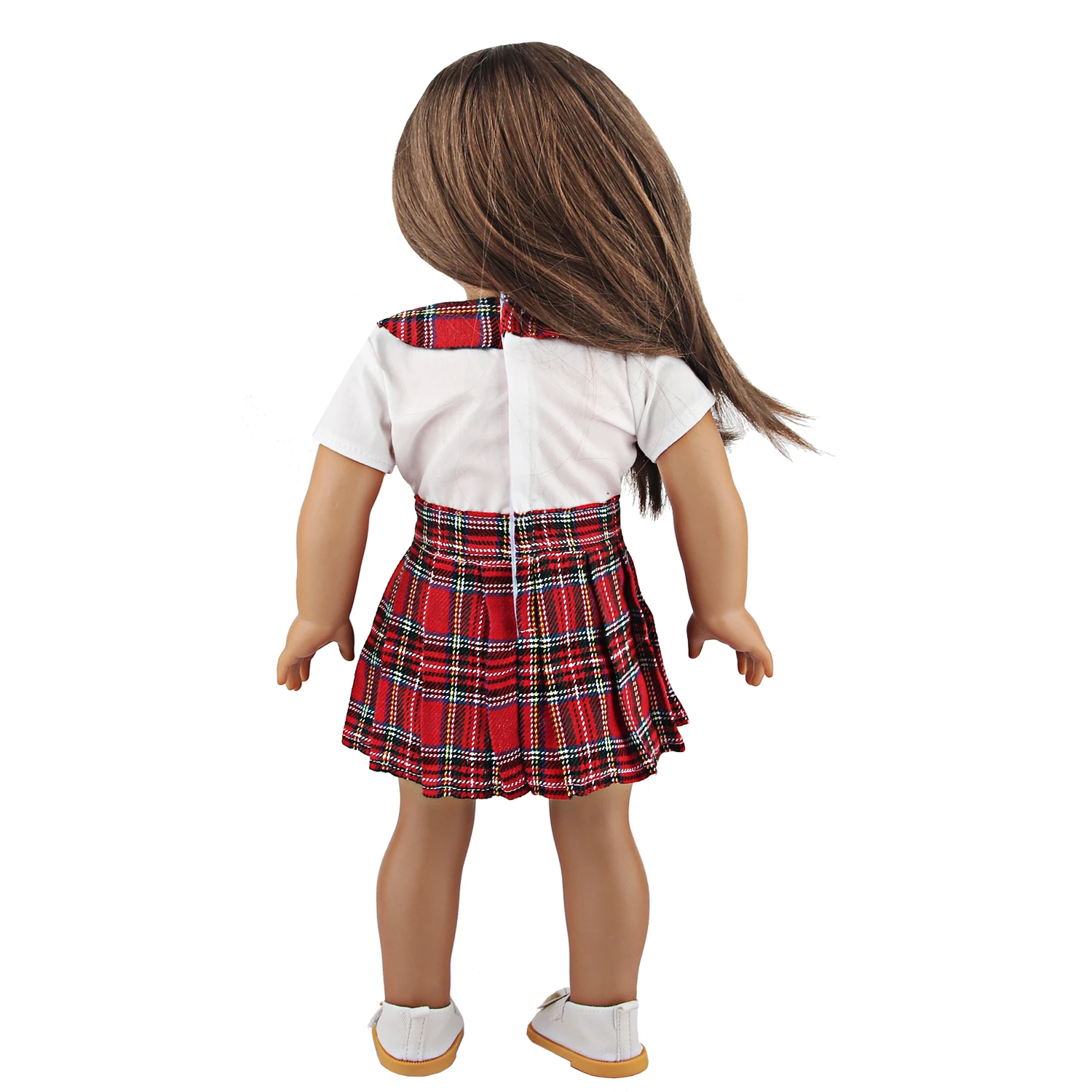 Doll Dress 43cm Baby Doll Clothes Cat Love Skirt Suit For 18 Inch American And Our generation Russia Girl Doll Accessories Toy