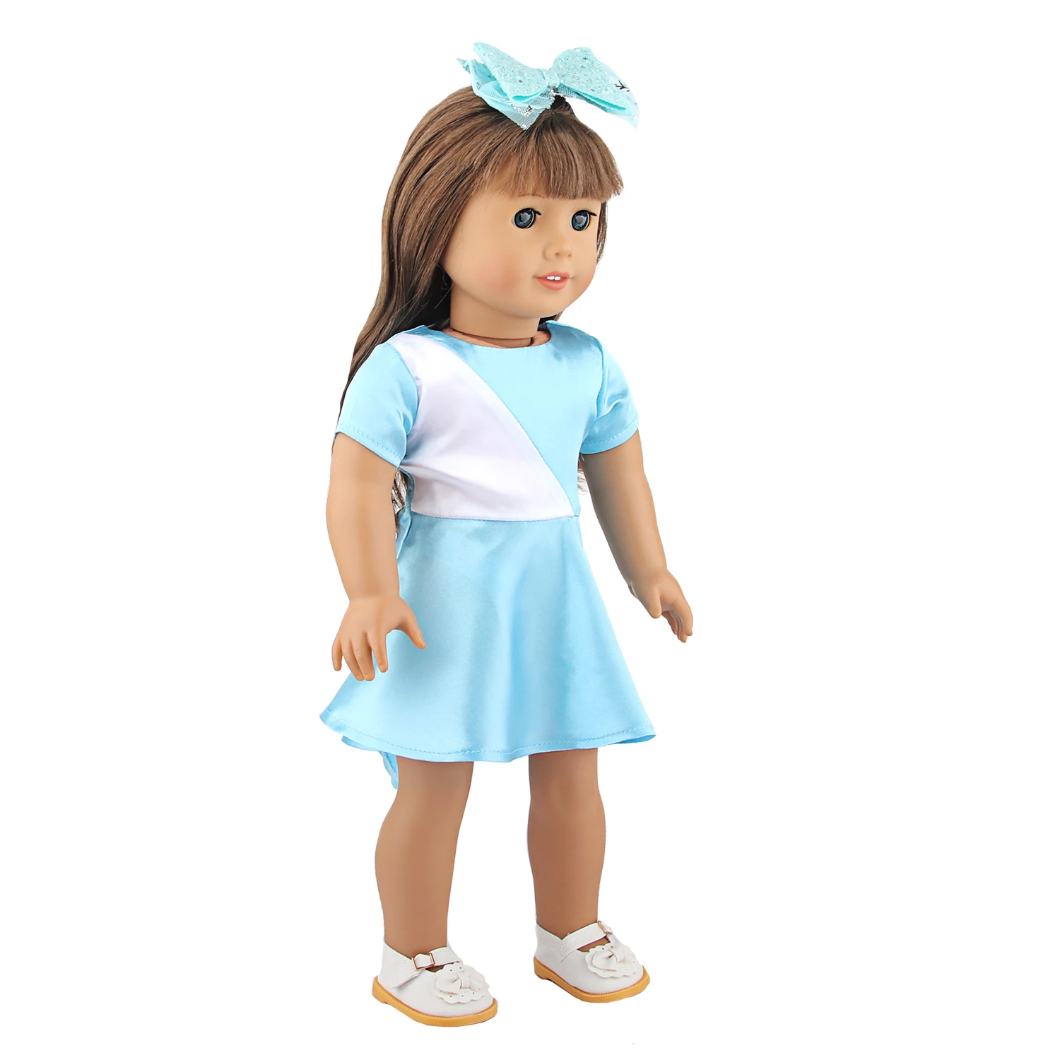 Doll Dress 43cm Baby Doll Clothes Cat Love Skirt Suit For 18 Inch American And Our generation Russia Girl Doll Accessories Toy