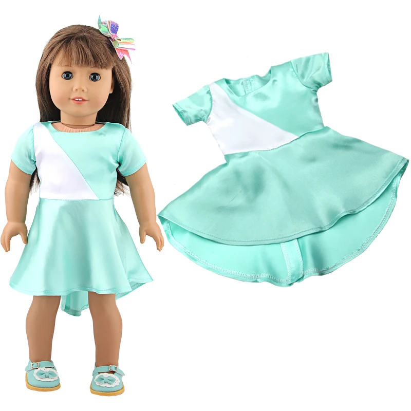 Doll Dress 43cm Baby Doll Clothes Cat Love Skirt Suit For 18 Inch American And Our generation Russia Girl Doll Accessories Toy
