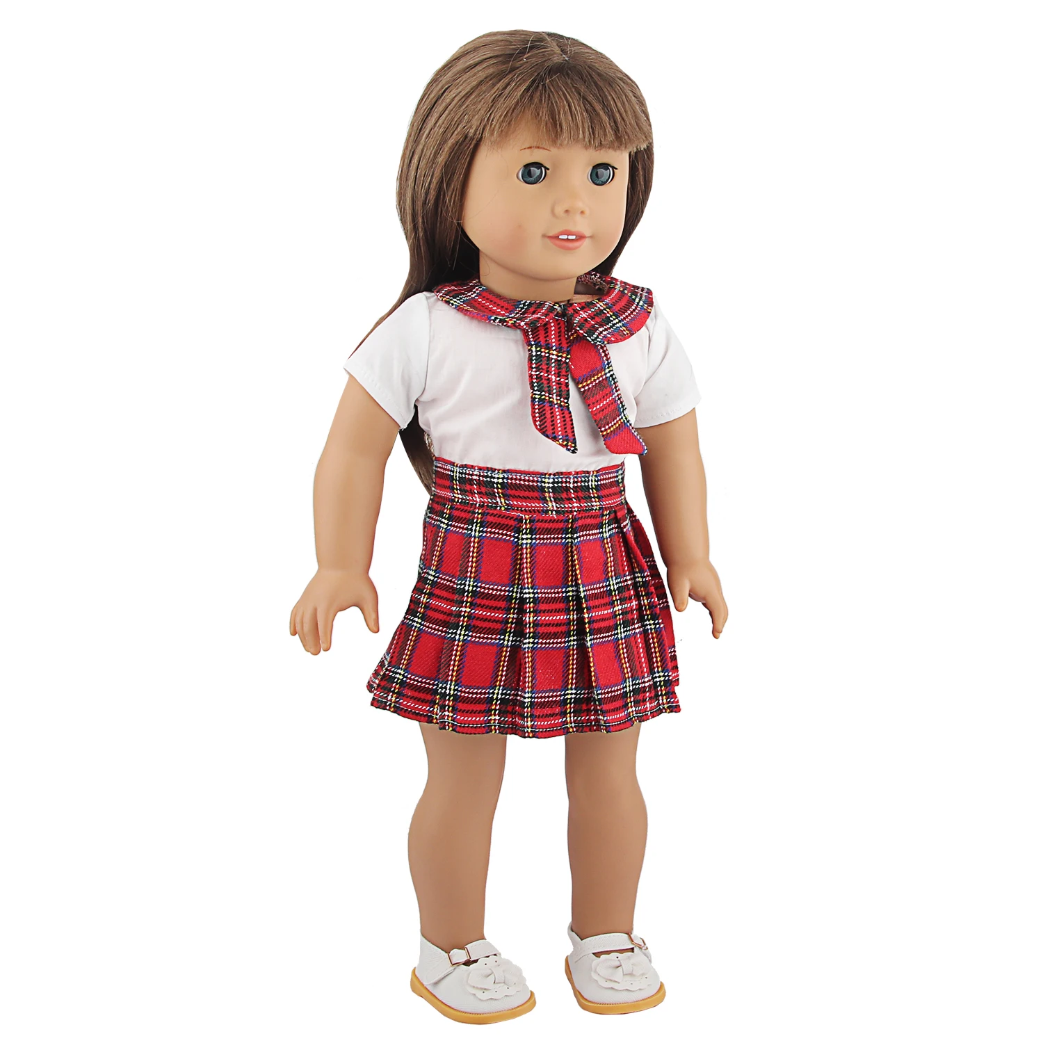 Doll Dress 43cm Baby Doll Clothes Cat Love Skirt Suit For 18 Inch American And Our generation Russia Girl Doll Accessories Toy
