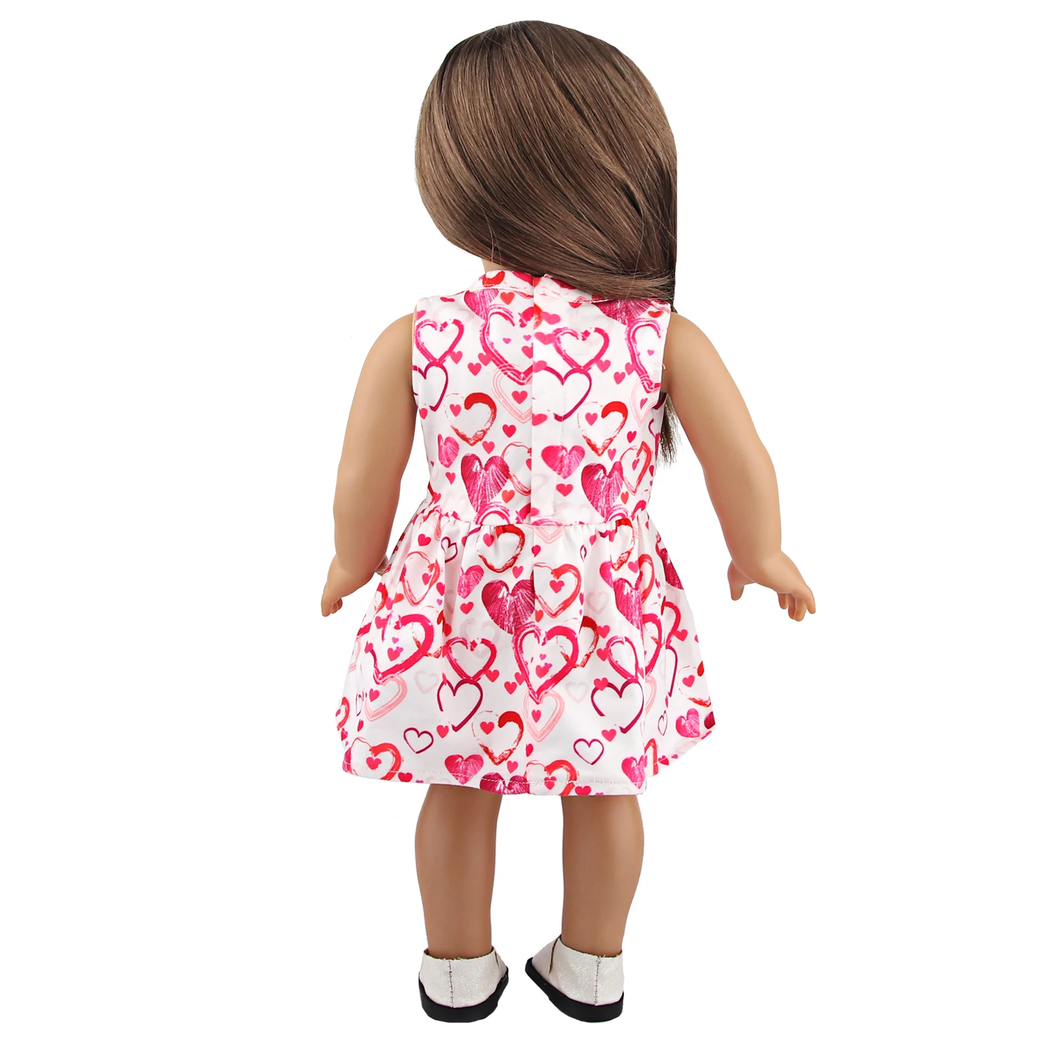 Doll Dress 43cm Baby Doll Clothes Cat Love Skirt Suit For 18 Inch American And Our generation Russia Girl Doll Accessories Toy