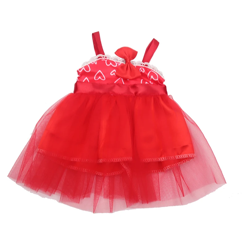 Doll Dress 43cm Baby Doll Clothes Cat Love Skirt Suit For 18 Inch American And Our generation Russia Girl Doll Accessories Toy