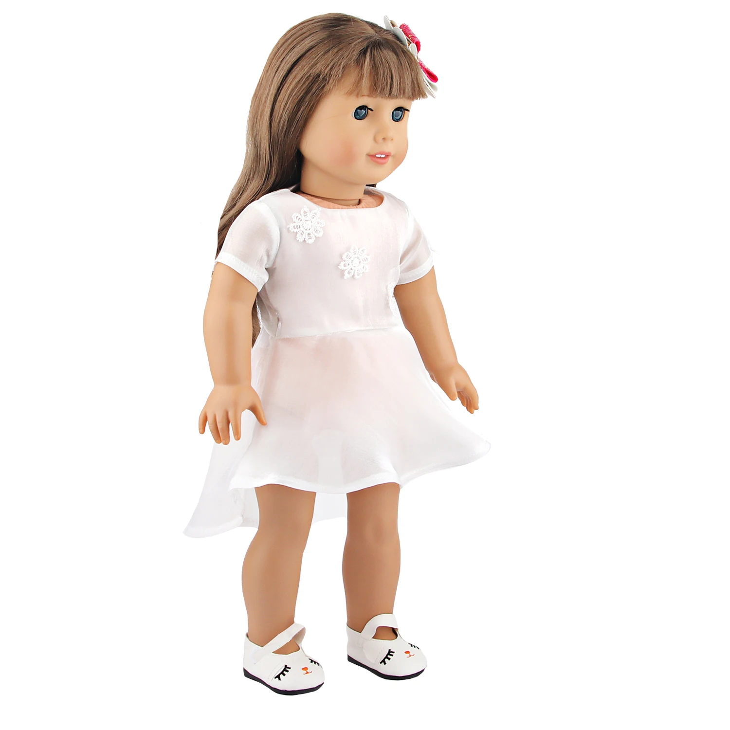 Doll Dress 43cm Baby Doll Clothes Cat Love Skirt Suit For 18 Inch American And Our generation Russia Girl Doll Accessories Toy