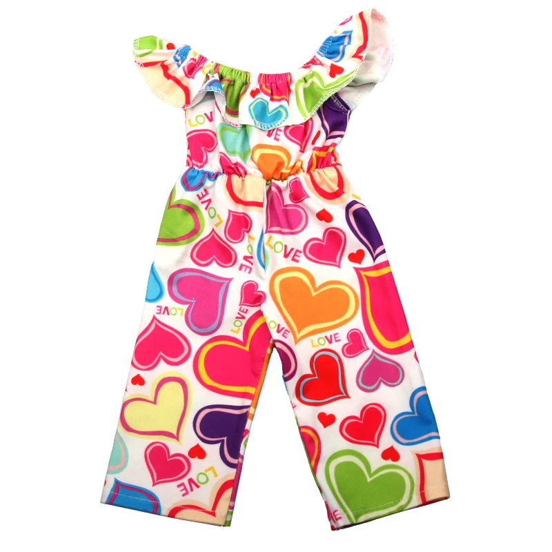 Doll Dress 43cm Baby Doll Clothes Cat Love Skirt Suit For 18 Inch American And Our generation Russia Girl Doll Accessories Toy