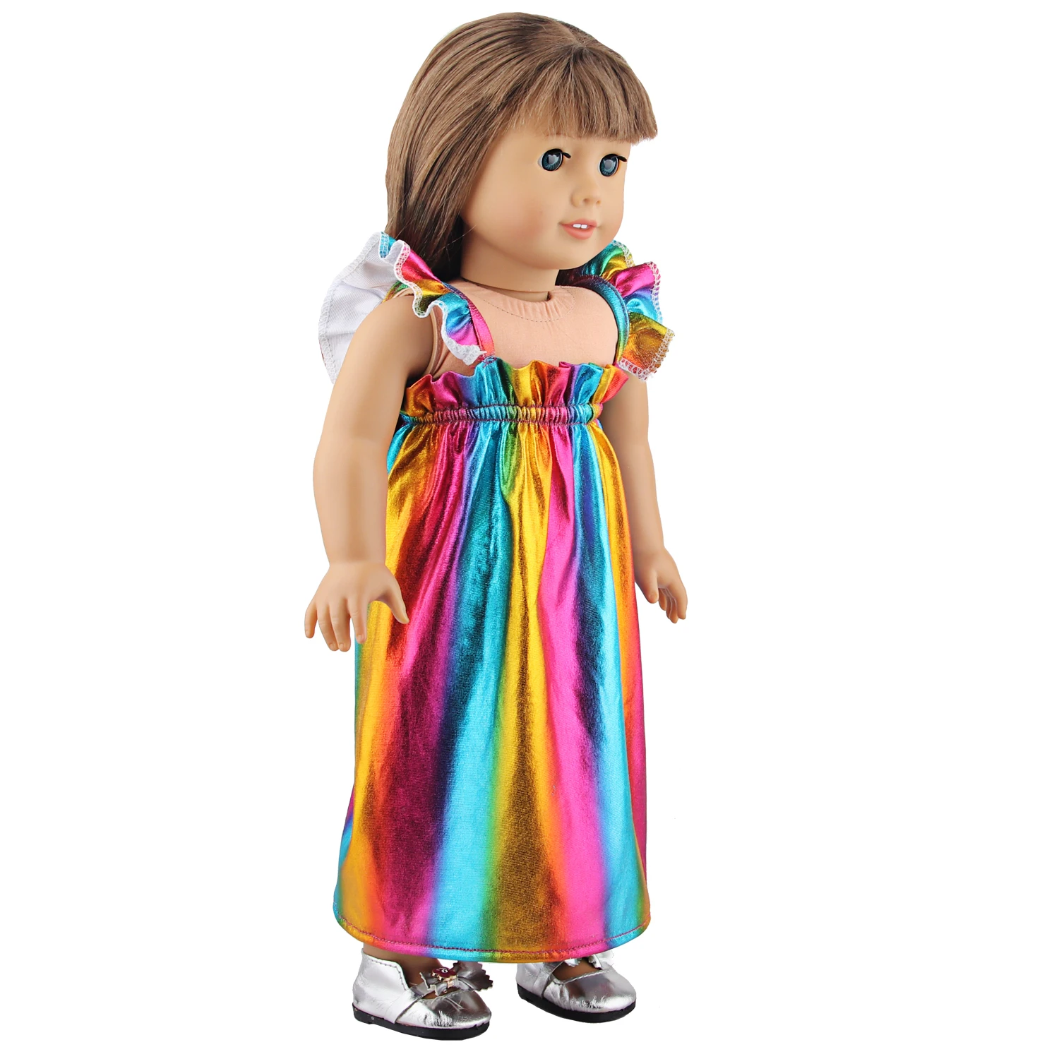 Doll Dress 43cm Baby Doll Clothes Cat Love Skirt Suit For 18 Inch American And Our generation Russia Girl Doll Accessories Toy
