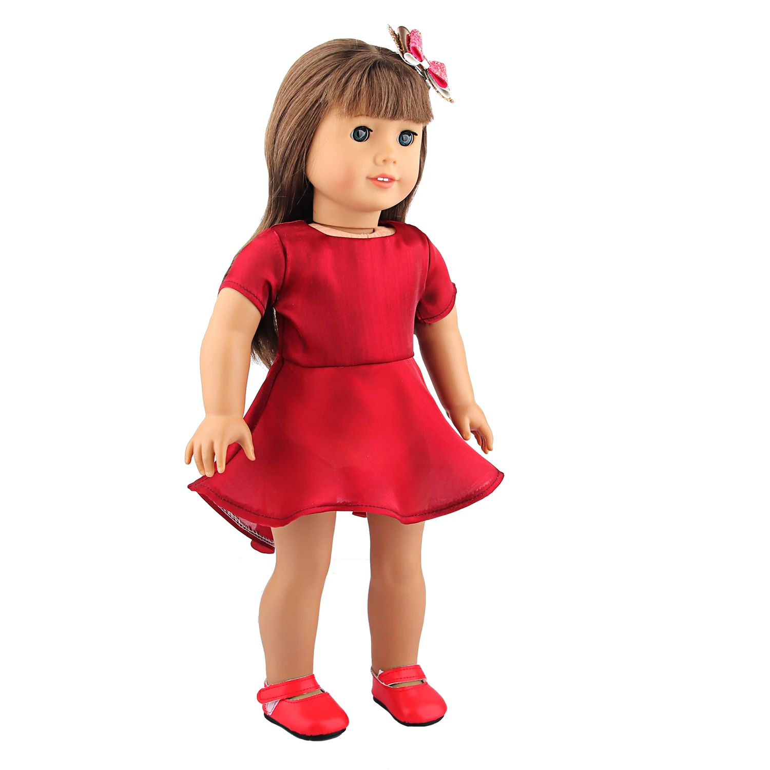 Doll Dress 43cm Baby Doll Clothes Cat Love Skirt Suit For 18 Inch American And Our generation Russia Girl Doll Accessories Toy