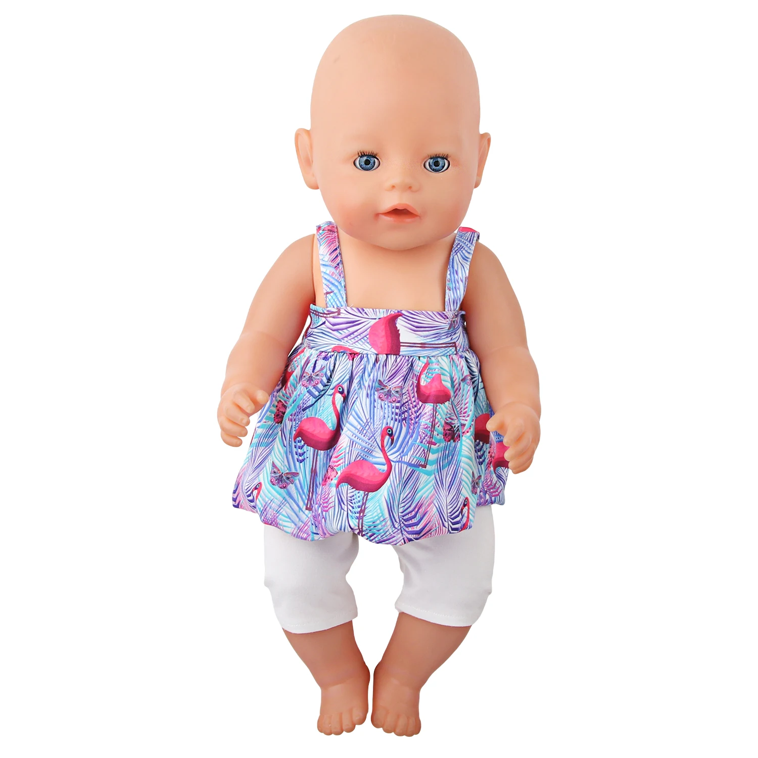 Doll Dress 43cm Baby Doll Clothes Cat Love Skirt Suit For 18 Inch American And Our generation Russia Girl Doll Accessories Toy