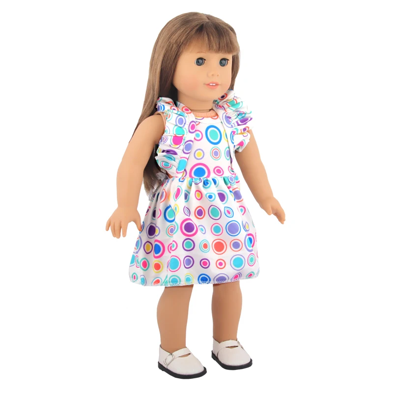 Doll Dress 43cm Baby Doll Clothes Cat Love Skirt Suit For 18 Inch American And Our generation Russia Girl Doll Accessories Toy