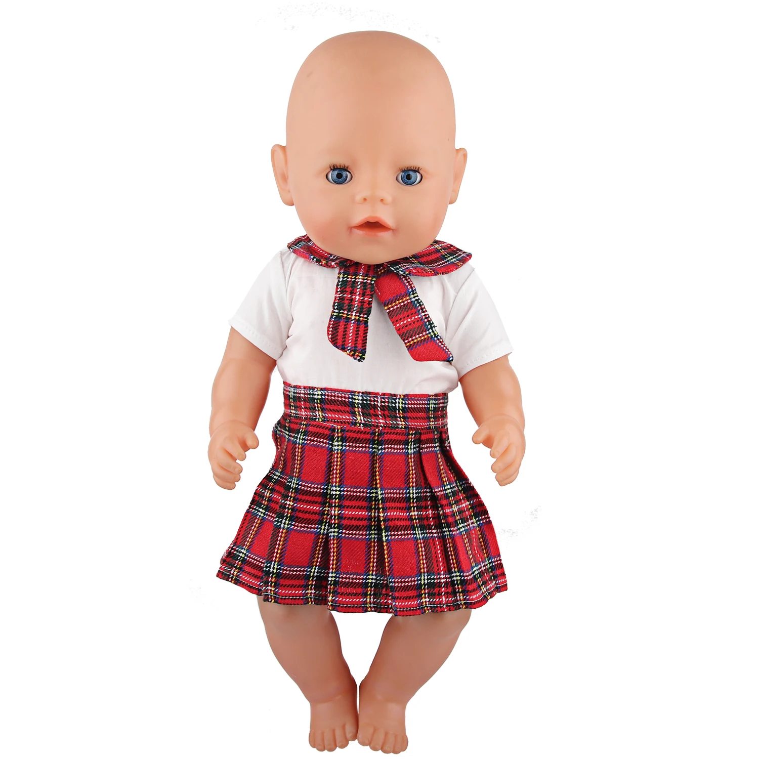 Doll Dress 43cm Baby Doll Clothes Cat Love Skirt Suit For 18 Inch American And Our generation Russia Girl Doll Accessories Toy