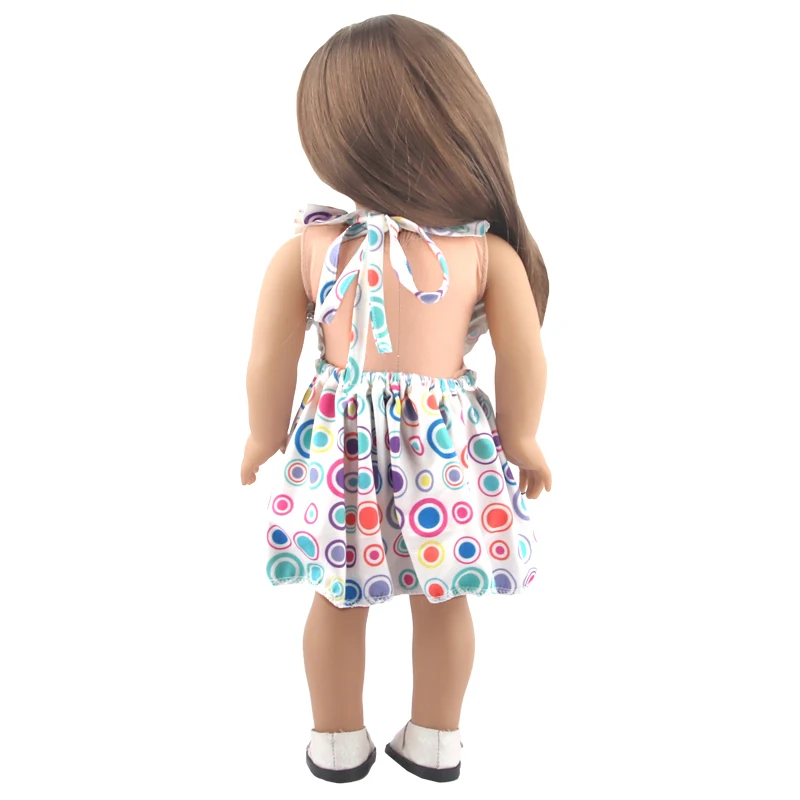 Doll Dress 43cm Baby Doll Clothes Cat Love Skirt Suit For 18 Inch American And Our generation Russia Girl Doll Accessories Toy
