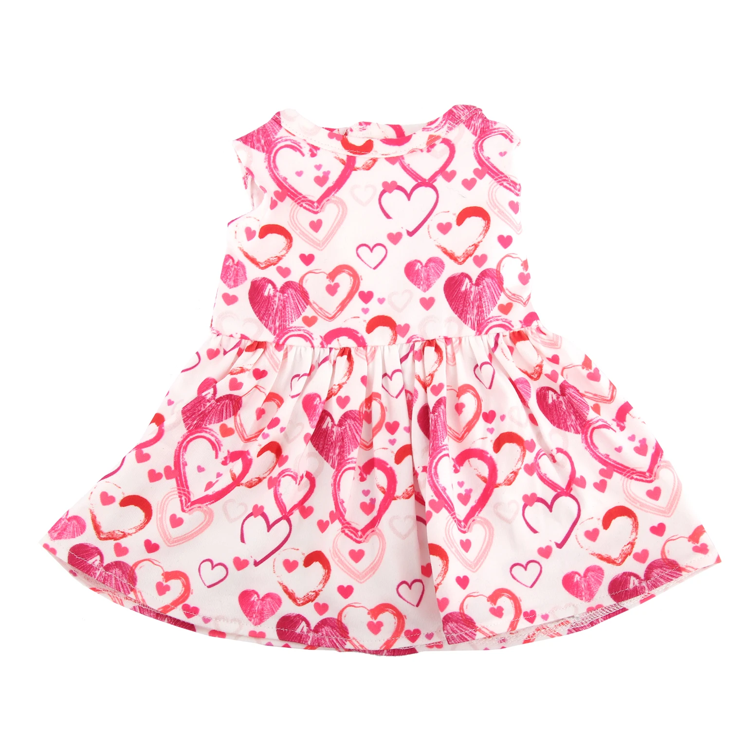 Doll Dress 43cm Baby Doll Clothes Cat Love Skirt Suit For 18 Inch American And Our generation Russia Girl Doll Accessories Toy
