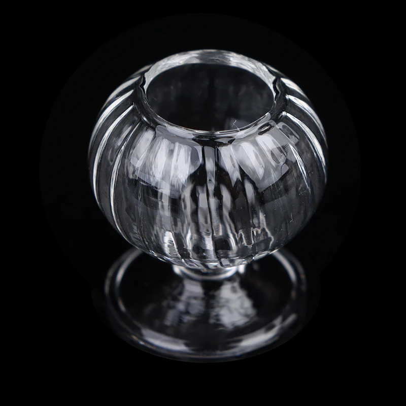 1PC 1:12 Dollhouse Miniature Glass Candy Jar Vintage Striped Jar Candy Bottle Model Toys Furniture Doll house Decor Accessories