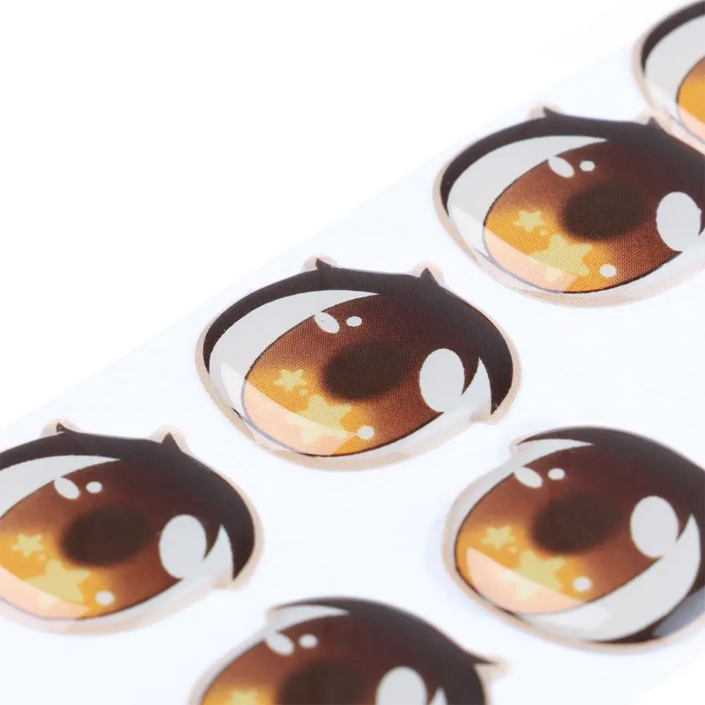 5 Pair Colorful Cute Boys Girls Doll Eyes Accessories Crystal Cartoon Eyes Stickers Anime Figurine Face Organ Paster Decals