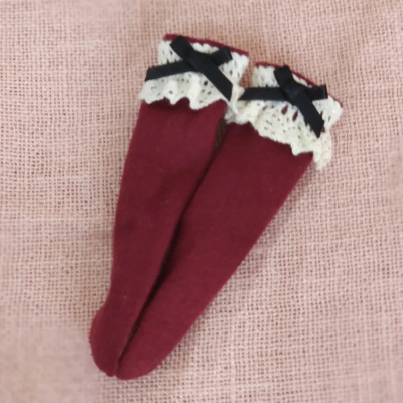 New Blyth Socks Fashion Floral Lace Socks Bowknot Socks for YMY24 Ob24 Azone Licca Doll Accessories