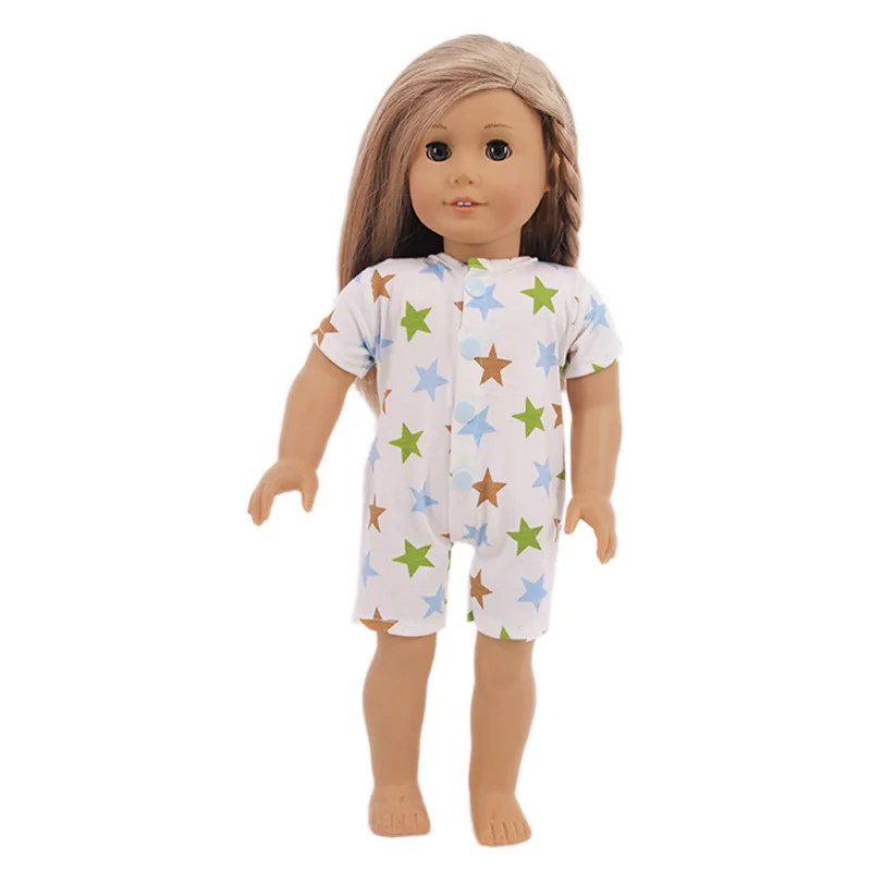 16 Styles Doll Pajamas Dress For 18 Inch American Doll Girl Toy 43cm Baby Doll Clothes Accessories Our Generation Nenuco