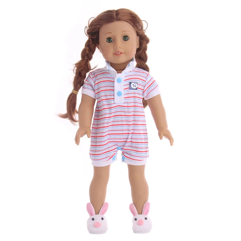 16 Styles Doll Pajamas Dress For 18 Inch American Doll Girl Toy 43cm Baby Doll Clothes Accessories Our Generation Nenuco