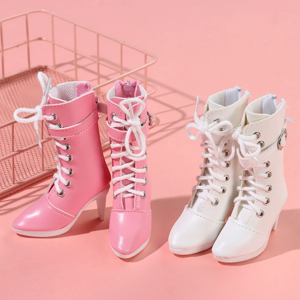 Fashion PU Doll Boots High Heel Princess Shoes For Bjd 1/3 Doll Shoes Accessories 60cm Doll Clothes Wearing Play House Kids Toys