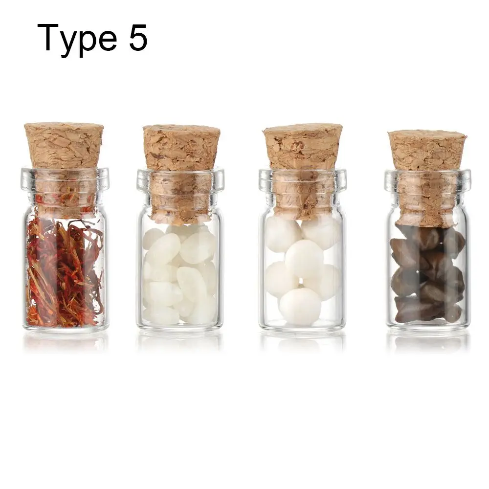 4PCS Mini Seasoning Jar Dollhouse Kitchen Toy Miniature Spice Bottle Simulation Glass Vial Scene Dolls Playing House Model