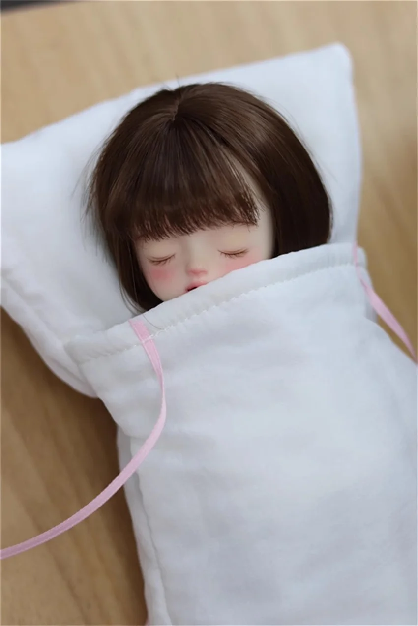 BJD Doll Protective Bag Unisex Toys Cute Girls 1/3 1/4 1/6 Uncle Outdoor White Soft Thick Sleeping Bag Gifts Doll Accessories