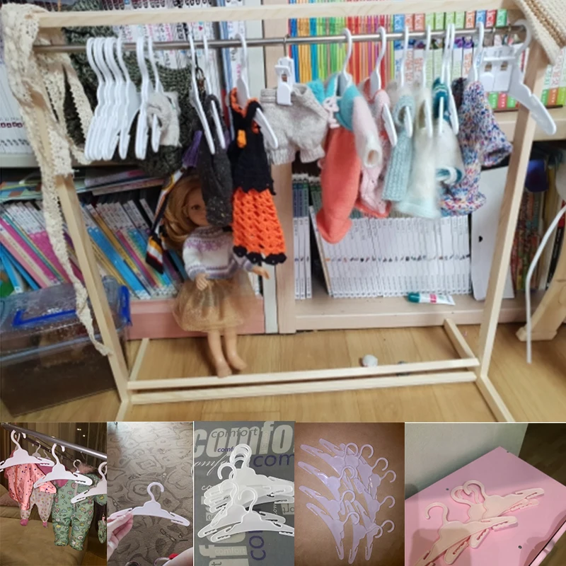 10pcs/lot 18 Inches American Doll Clothes Multicolor Hangers For 43 Cm Baby New Born Dolls For Our Generation Toys Accessories
