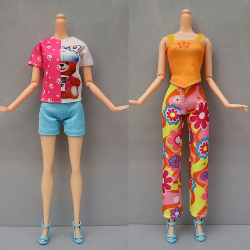 1Set Fashion Outfits for For 30cm BJD Doll Casual Skirt Vest Shirts Pants Dress 1/6 Doll Clothes Dollhouse Accessories