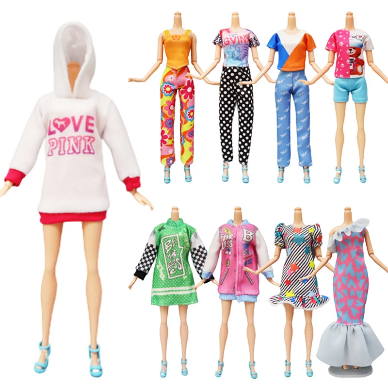 1Set Fashion Outfits for For 30cm BJD Doll Casual Skirt Vest Shirts Pants Dress 1/6 Doll Clothes Dollhouse Accessories