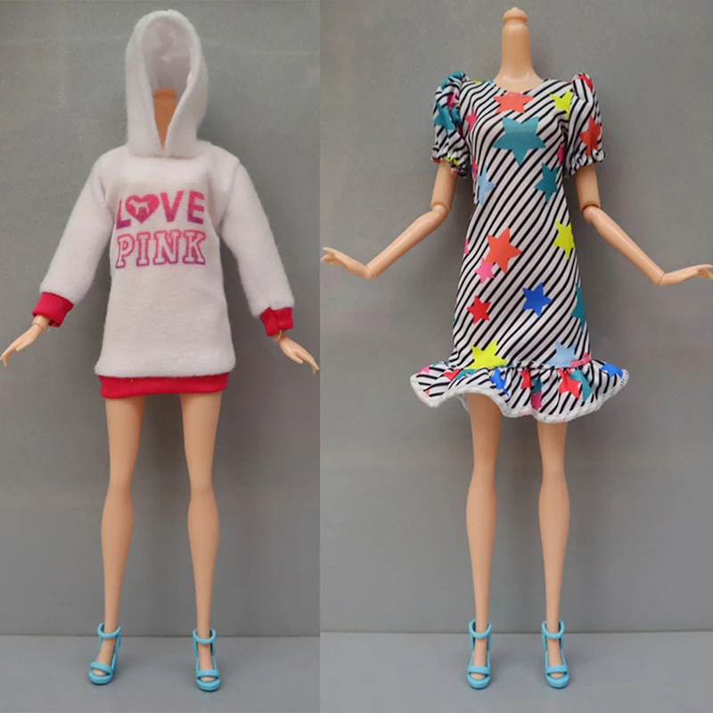 1Set Fashion Outfits for For 30cm BJD Doll Casual Skirt Vest Shirts Pants Dress 1/6 Doll Clothes Dollhouse Accessories