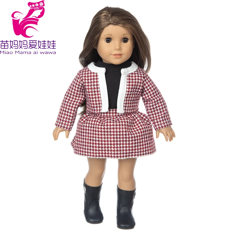 18 Inch Girl Doll Outfit Fashion Girl Doll Clothes Sets Coat Dress