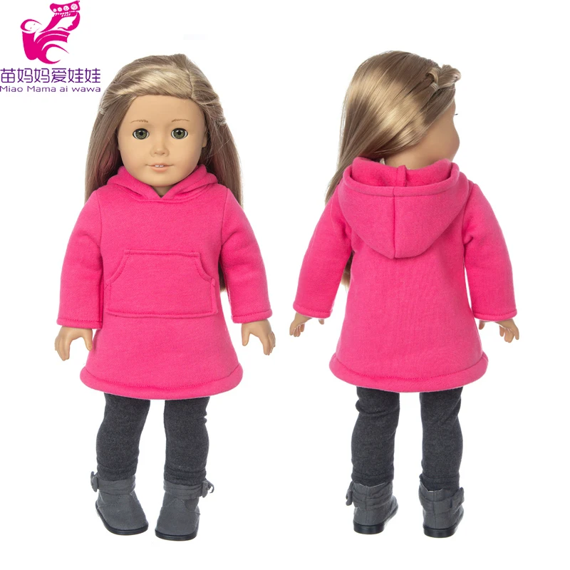 18 Inch Girl Doll Outfit Fashion Girl Doll Clothes Sets Coat Dress