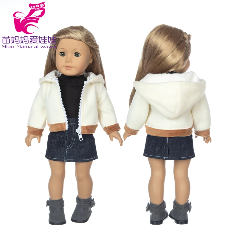 18 Inch Girl Doll Outfit Fashion Girl Doll Clothes Sets Coat Dress