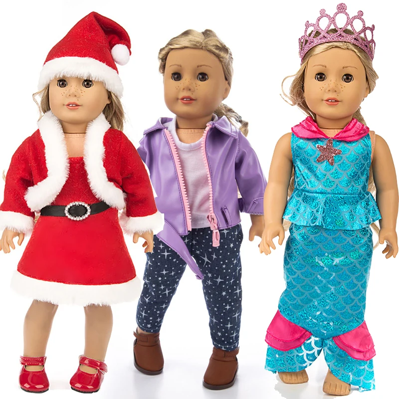 18 Inch Girl Doll Clothes Red Winter Coat Toys Doll Outfits Baby Girl Birthday Gifts