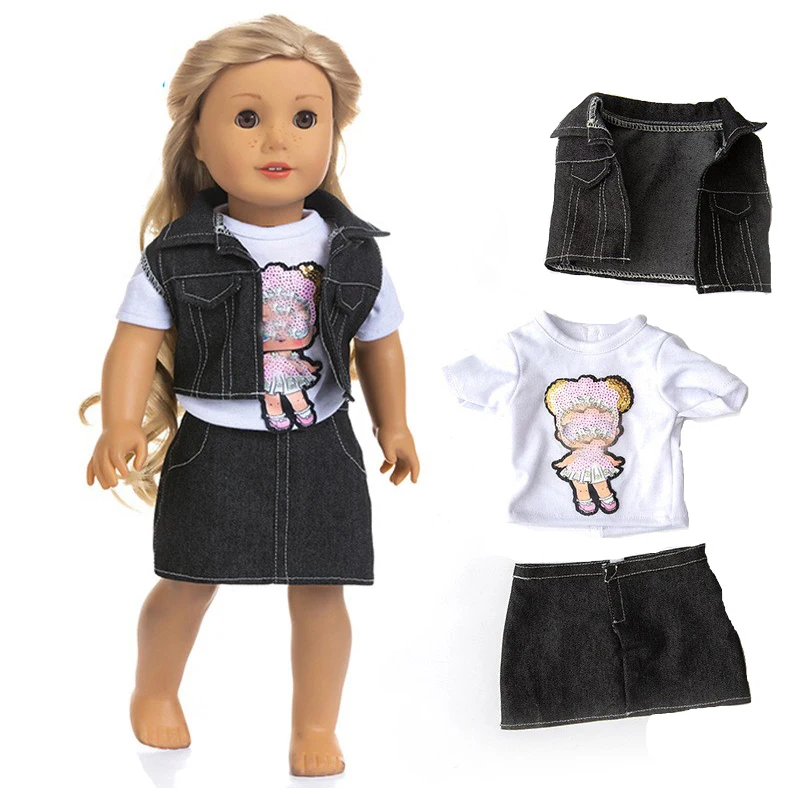 18 Inch Girl Doll Clothes Red Winter Coat Toys Doll Outfits Baby Girl Birthday Gifts
