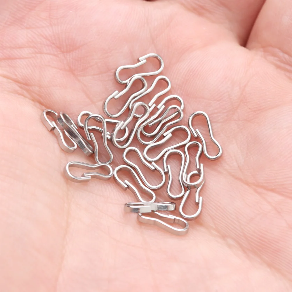 20pcs 9mm Doll Buckle Keychain Clips Baby Dolls Connecting Metal Mini Doll Bag Chain Buckles Accessories Dolls Sewing Accessorie