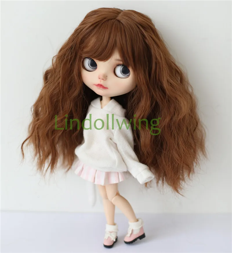 9-10 inch Blyth Wig Collection Of Long Curly Hair