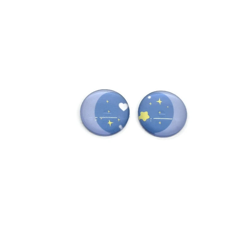 From 6mm to 25mm Random Mixed Round Dragon Eyes In Pairs Pattern Glass Flatback Photo Cabochons Base DIY Msking Accessories
