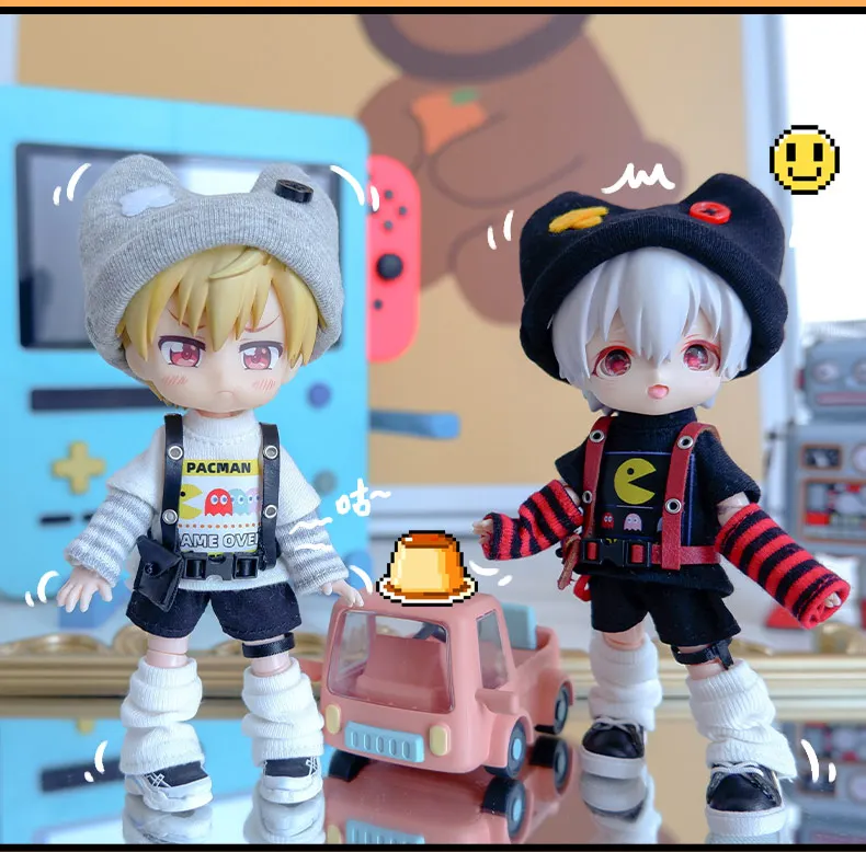 Ob11 Doll Dinosaur Clothes Fashion Cool Mechanical Bird Doll Baker Clothes Doll Accessories For Obitsu 11,Molly, Gsc,1/12 Bjd