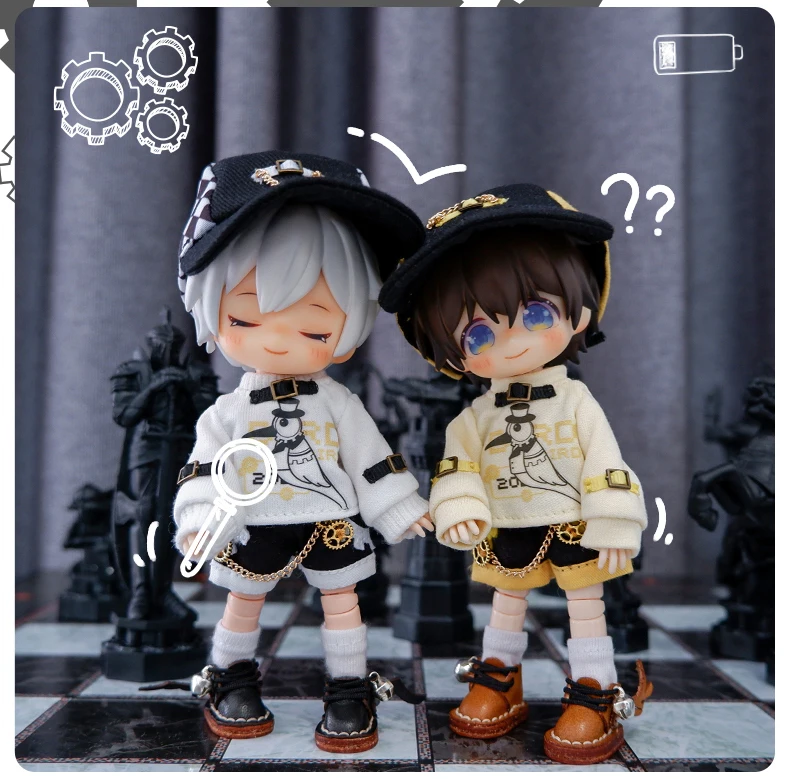 Ob11 Doll Dinosaur Clothes Fashion Cool Mechanical Bird Doll Baker Clothes Doll Accessories For Obitsu 11,Molly, Gsc,1/12 Bjd