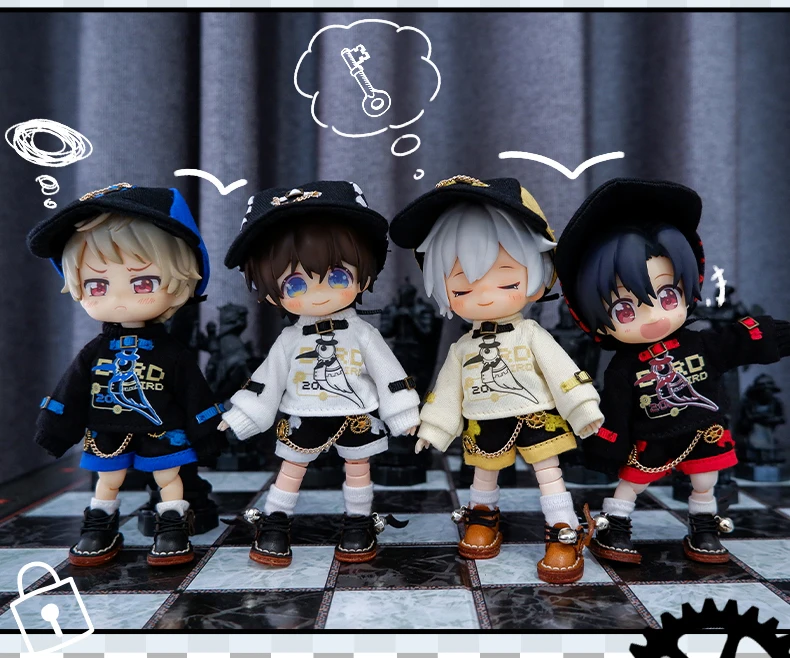 Ob11 Doll Dinosaur Clothes Fashion Cool Mechanical Bird Doll Baker Clothes Doll Accessories For Obitsu 11,Molly, Gsc,1/12 Bjd