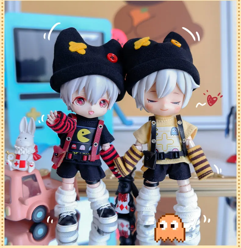 Ob11 Doll Dinosaur Clothes Fashion Cool Mechanical Bird Doll Baker Clothes Doll Accessories For Obitsu 11,Molly, Gsc,1/12 Bjd